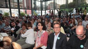Els candidats de Junts pel Sí en l'acte d'ahir a Figueres JOAN SABATER