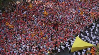 Una imatge del punter a la Via Lliure de la Meridiana QUIM PUIG