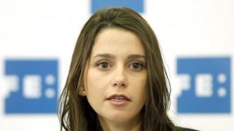 La presidenciable de Cs, Inés Arrimadas, aquest dijous durant una roda de premsa EFE
