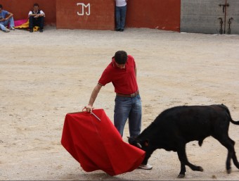 Serafín Marín, durant una de les proves de bravura que se celebraven a Alfara de Carles