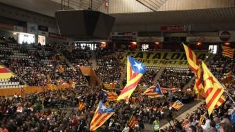 Aspecte del pavelló gironí el dissabte 16 de març de 2013, durant l'assemblea general de l'Assemblea Nacional Catalana (ANC). JOAN SABATER