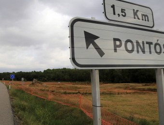 La zona on s'ha de construir la futura rotonda de Pontós ha estat estassada aquests últims dies MANEL LLADÓ