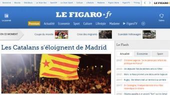 Portada de l'edició digital de ‘Le Figaro' d'aquest diumenge ACN