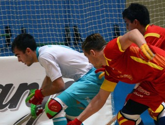 Una jugada de la final entre Portugal i Espanya RFEP