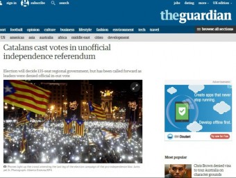 L'article del diari ‘The Guardian' sobre les eleccions del 27-S ACN