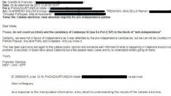 Resposta de Francesc Gambús (UDC) al correu de Pagazaurtundúa (UPyD) ACN