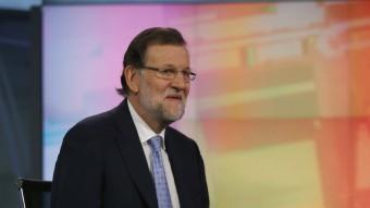 El president del govern espanyol, Mariano Rajoy, en un moment de l'entrevista EFE