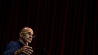 Raül Romeva en la roda de premsa l'endemà de les eleccions plebiscitàries EFE