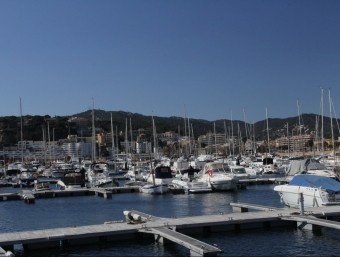 La zona d'amarradors del Club Nàutic de Sant Feliu de Guíxols, al port ganxó E.A.