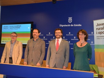 Presentació del fòrum “Joves i nova ruralitat” ahir a la Diputació de Lleida DIPUTACIÓ