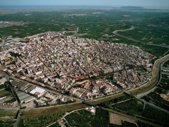 Vista aèria de la vila d'Algemesí. EL PUNT AVUI