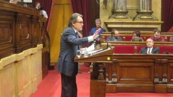 El president de la Generalitat, Artur Mas, en un ple del Parlament el passat juny EUROPA PRESS