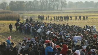 Milers de persones han arribat a Eslovènia aquest dimecres REUTERS/ANTONIO BRONIC