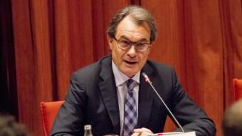 Artur Mas ahir, en la compareixença en la diputació permanent del Parlament ALBERT SALAMÉ