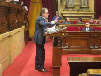 El president de la Generalitat, Artur Mas, en un ple del Parlament el passat juny EUROPA PRESS