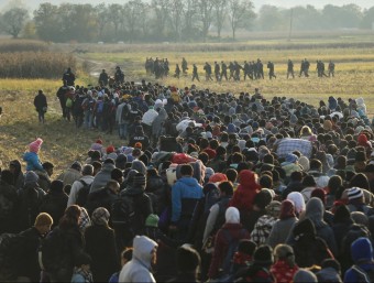 Milers de persones han arribat a Eslovènia aquest dimecres REUTERS/ANTONIO BRONIC