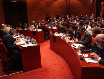 La comissió permanent del Parlament, durant la compareixença de Mas ACN