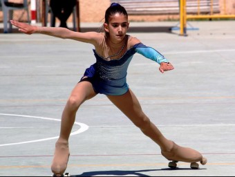 Maria Aguado Gisbert és la jove patinadora paiportina. CEDIDA