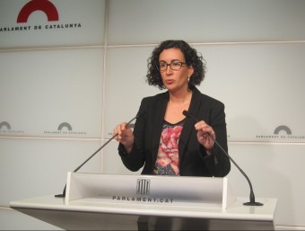Marta Rovira, portaveu de JxSí, aquest dilluns al faristol del Parlament EUROPA PRESS