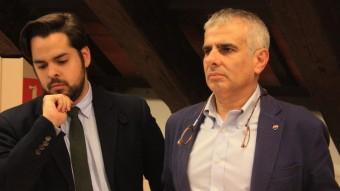 Els diputats de Cs Fernando de Páramo i Carlos Carrizosa, aquest dijous al registre del Parlament ACN