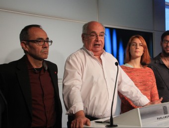 Lluís Rabell durant la roda de premsa de Catalunya Sí Que es Pot ACN