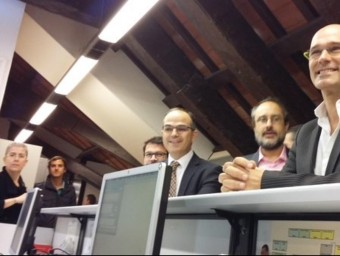 JOrdi Turull, Antonio Baños i Raül Romeva, al registre del Parlament @JUNTSXSÍ