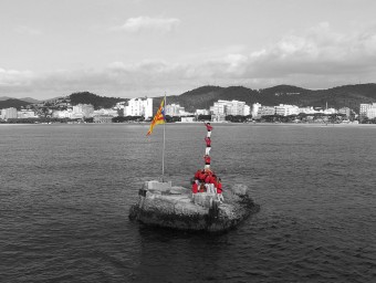 El pilar sobre La Pilona de Malgrat de Mar CASTELLERS DE L'ALT MARESME