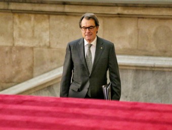 Artur Mas arriba al ple del Parlament que ha de decidir si se l'investeix o no president ANDREU PUIG