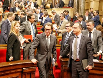 El president de la Generalitat en funcions, Artur Mas, després de la segona votació d'investidura, aquest dijous al Parlament ANDREU PUIG