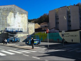 El mural promocional de Sant Joan de les Abadesses és molt espectaculars. J.C