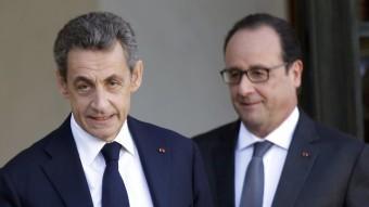 Nicolas Sarkozy s'ha entrevistat amb François Hollande REUTERS