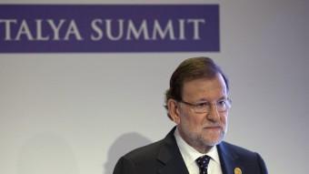 El president del govern espanyol, Mariano Rajoy, aquest diumenge a la cimera del G20, a Antalya EFE