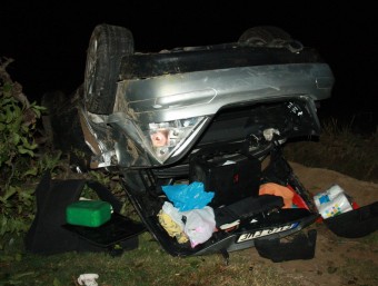 El vehicle del conductor ferit de gravetat, caps per avall J. PUNTÍ