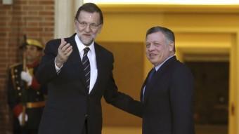 El president espanyol, Mariano Rajoy, va rebre ahir a La Moncloa el rei Abdalá de Jordània EFE