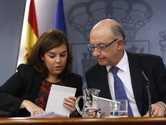 Sáenz de Santamaría i Montoro, durant la roda de premsa posterior al Consell de Ministres d'aquest divemdres EFE