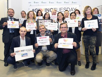 Algunes de les organitzacions sense ànim de lucre que participen en aquesta primera edició a Catalunya del #GivingTuesday nascut als Estats Units EL PUNT AVUI