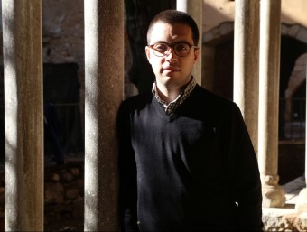 Andreu Pujol, al claustre del monestir de Sant Salvador de Breda, fa uns dies  MANEL LLADÓ