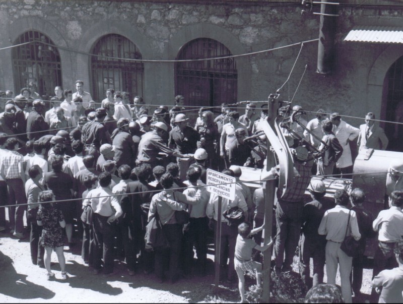 Treballadors de la mina de la Consolació el dia de l'accident, el 3 de novembre del 1975 MUSEU DE LES MINES DE CERCS