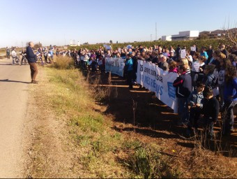 Aspecte de la manifestació contra els abocadors de Guadassuar. EL PUNT AVUI