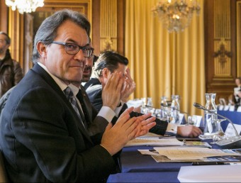 Artur Mas durant l'assemblea general de The Climate Group, que es va fer ahir a tocar de París FERNANDO PÉREZ / EFE