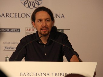 El líder de Podem, Pablo Iglesias, al Barcelona Tribuna ACN