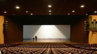 L'escenari del teatre de la Passió d'Esparreguera, vist des de platea ARXIU