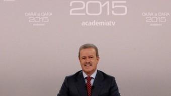 El cara a cara entre Rajoy i Sánchez, amb Manuel Campo Vidal de moderador.  ACADEMIA DE LA TELEVISION / ATRESMEDIA