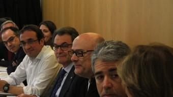 Turull, Rull, Mas, Corominas i Homs en la reunió de l'executiva de CDC d'ahir ACN
