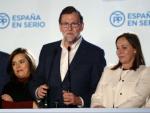 El líder del PP, Mariano Rajoy, aquest diumenge a la seu del partit, a Madrid EFE