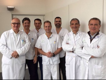 L'equip de metges de l'hospital comarcal de la Garrotxa que integren l'equip amb quatre més del de Campdevànol. J.C