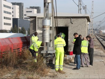 la cabina d'instal·lacions de seguretat que es va incendiar a prop de Mollet-Sant Fost el passat 15 de desembre ACN