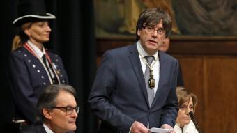 Puigdemont, durant l'acte d'investidura JUANMA RAMOS