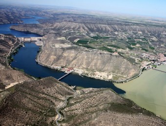 Aiguabarreig a Mequinensa, ara fa uns mesos, per la confluència dels rius Ebre i el Segre ARXIU