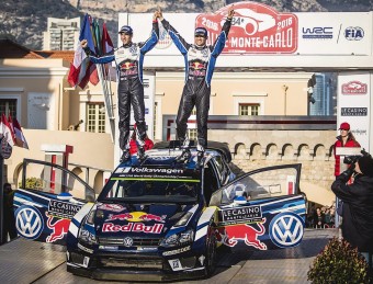 Ogier i Julien Ingrassia, celebrant el triomf a Montecarlo EFE